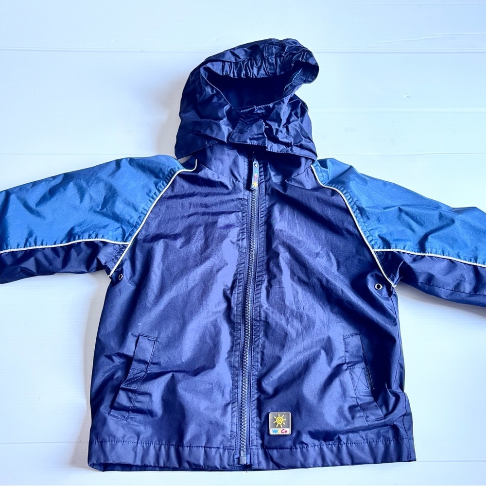 Vintage West Coast Kids Blue Hooded Windbreaker Jacket